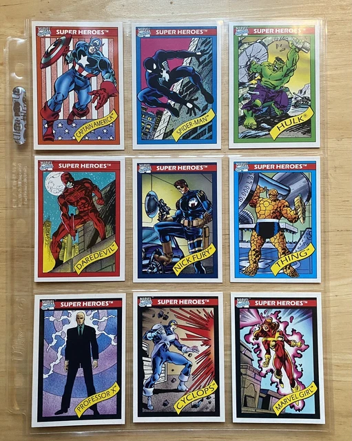 Marvel Universe 1990 🔥Impel Complete Base Card Set! 1-162 (No *Holograms*)