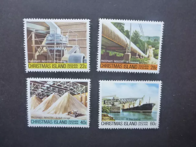 CHRISTMAS ISLAND 1981 Phosphate Industry Set 4 Mint Stamps 4.5.1981