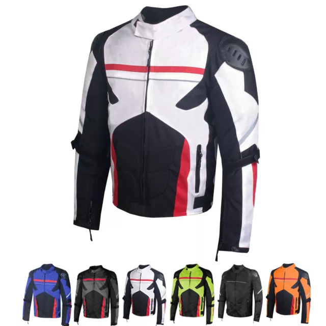 Men Mesh AirTrek Motorcycle Touring Waterproof Rain Armor Biker Jacket