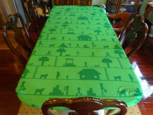 Minecraft Green Twin Sheet Fitted Sheet Preowned Gaming Building Icons