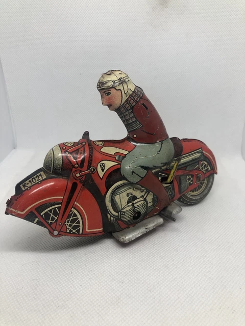 Huki Motorrad K 1021 Blech 15cm US Zone 50er J Sehr Selten für Bastler Tippco