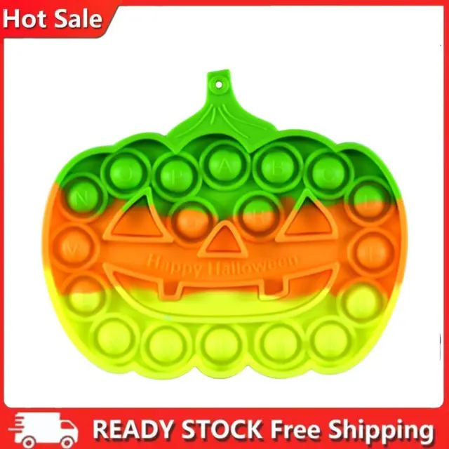 Silicone Pumpkin Push Bubble Board Autism Kid Sensory Educational Toy (C)