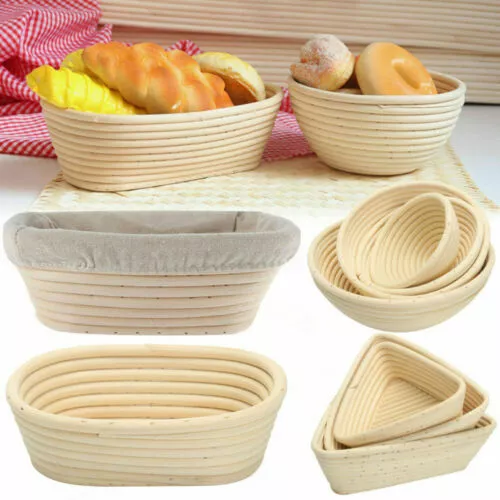 Rattan Fermentation Dough Bread Proofing Proving Basket with Cloth Cover