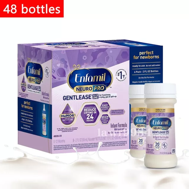 Enfamil NeuroPro Gentlease  Ready-to-Use 2 fl. oz 48xBottles EXP 06/24