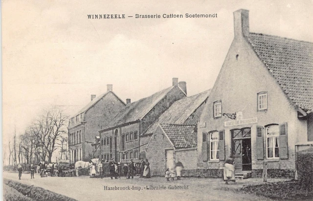 Antique Dept 59 Nord Postcard - Winnezeele Brasserie Cattoen Soetemondt