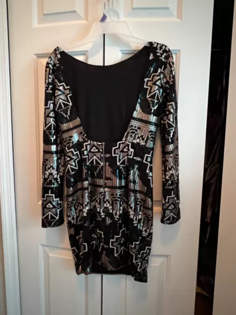 XTaren Couture Sequin Cocktail Party Dress Sz 8 2