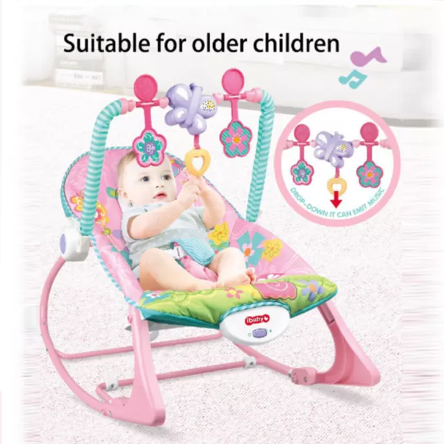 Baby Infant To Toddler Bouncer Rocker Swing Chair Soft Soothing Vibration Toys