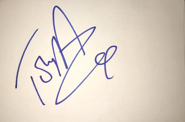 Toby Anstis Signed 6X4 White Card Tv Autograph Radio Presenter & Dj 100% Genuine