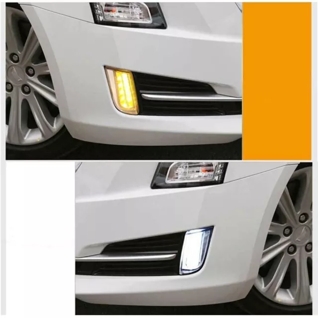 LED Daytime Running Light DRLs Turn Indicator Fog Lamp Bumper For Cadillac ATS 2