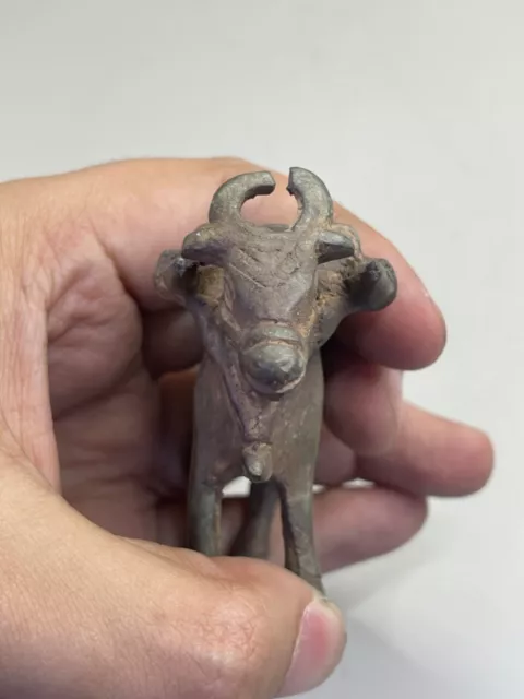 Wonderful Ancient Roman Bronze Cow Statue 300-400Ad 2