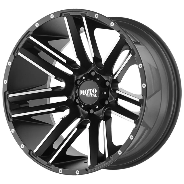 Moto Metal MO978 Razor 20x9 5x5.5" +18mm Black/Machined Wheel Rim 20" Inch