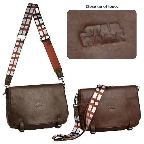 Chewbacca Star Wars Faux Leather Messenger Bag NWT