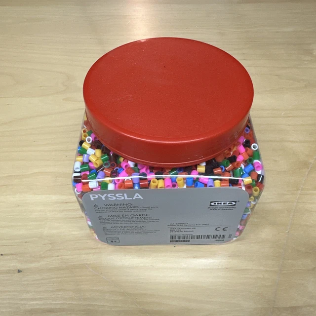 IKEA PYSSLA (PERLER) Beads Multi Color Rainbow Craft Beads With Boards