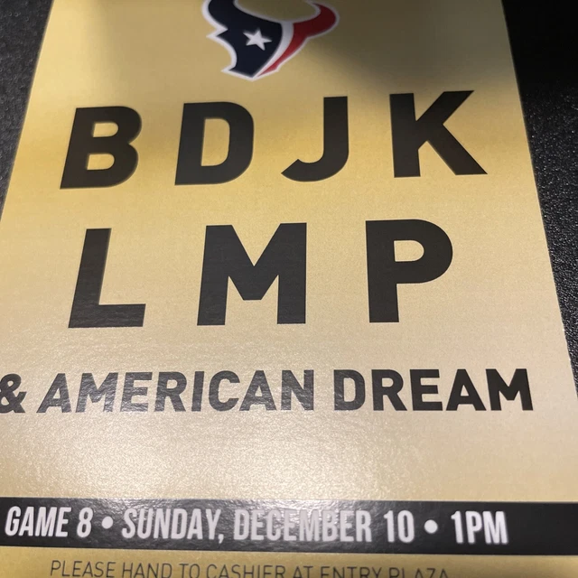 NY Jets parking Pass Vs Houston Texans 12/10/23 @1pm