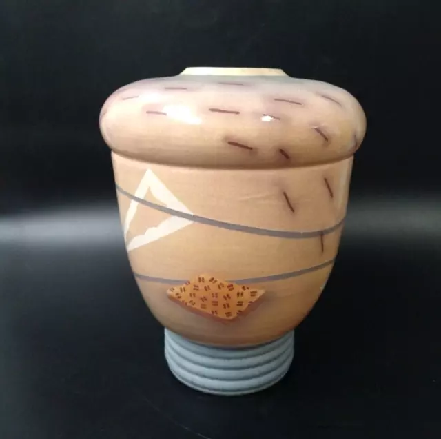 Post Modern Memphis Style GeoMetric Design Pastel Pottery Vase