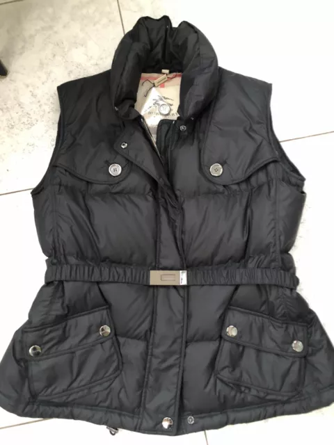 GILET SMANICATO DONNA BURBERRY ORIGINALE Chek Classico Nuovo Con