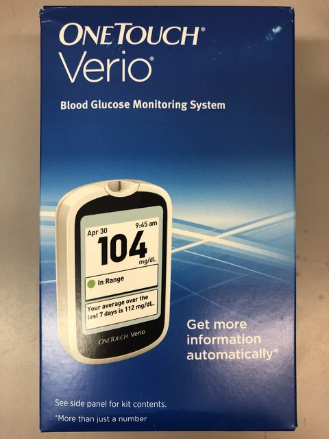 Kit de sistema de monitoreo de glucosa en sangre One Touch Verio Lifescan 2014 Exp. 2017