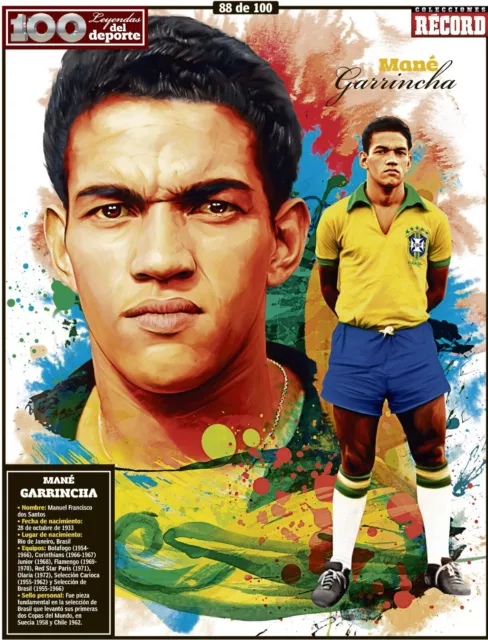 Garrincha Poster Locandina 45X32Cm Football Champions