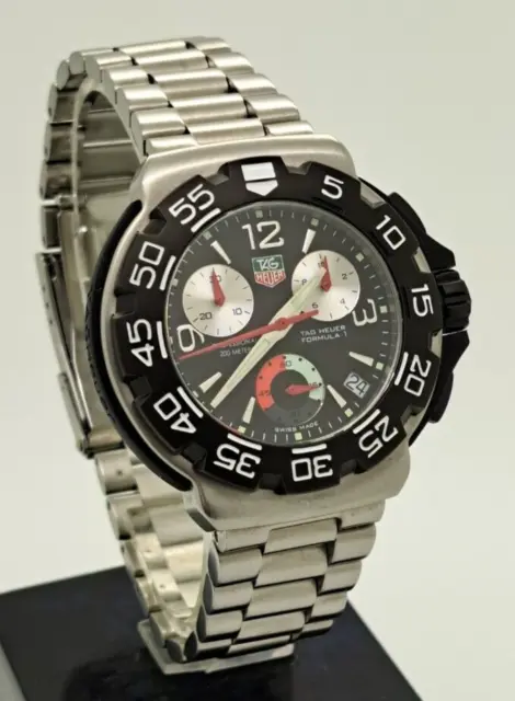 TAG Heuer Formula 1 CAC1110 Chronograph Professional 200m Black Men Swiss Watch 3