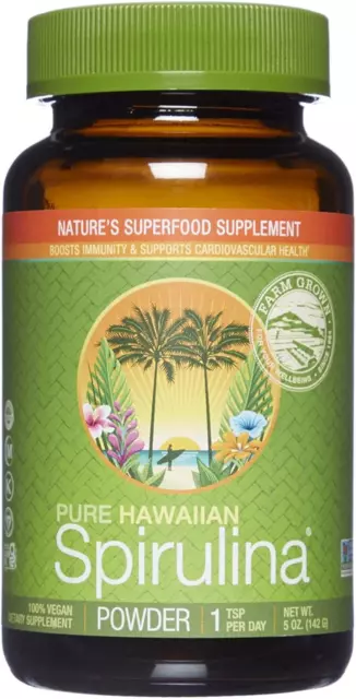 Nutrex reines hawaiianisches Spirulina-Pulver 5 Unzen (142g), Superfood, Energie, Immunität