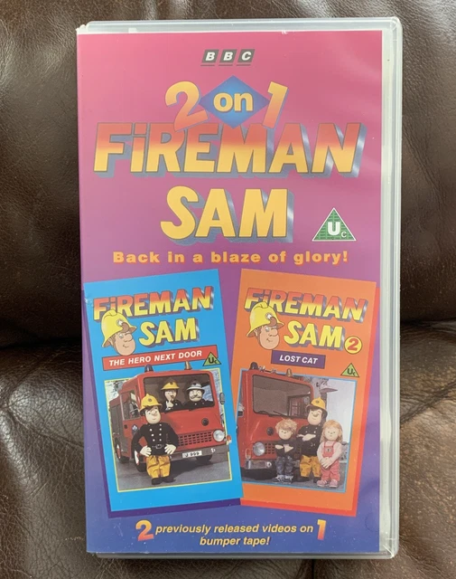 FIREMAN SAM 2 On 1 The Hero Next Door Lost Cat VHS Video Tape 1996 fireman-sam-2-on-1-the-hero-next-door-lost-cat-vhs-video-tape-1996