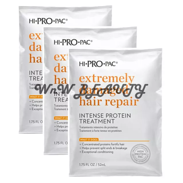 [3 Pack] Hi Pro Pac Extremely Damaged Hair Intense Protein Treatment 1.75oz