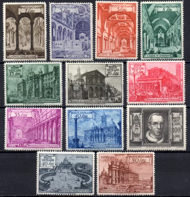 Città del VATICANO 1949 - Serie (12v) MNH** completa+Espresso Basiliche  #S#VAY