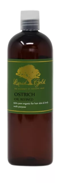 16 oz Premium Liquid Gold Ostrich Oil Pure & Organic Skin Hair Nails Health Care