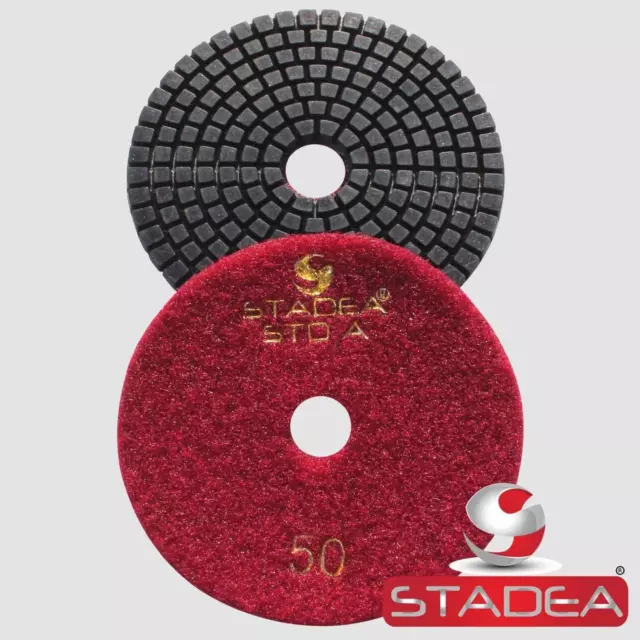 4" PREMIUM DIAMOND POLISHING PAD 12 PC +1 Rubber Backer 3