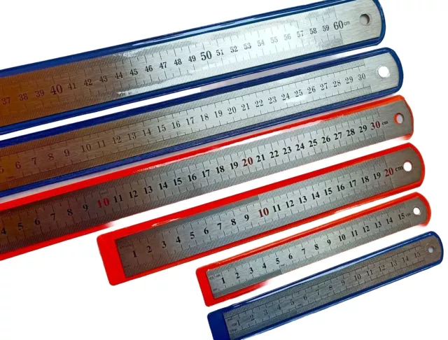 Regla de Acero Escala Metalllineal Regla de Taller Metallmaßstab 15 30 60 CM