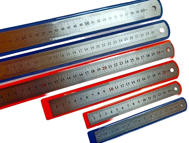 Workhsop Ruler STEEL RULER STEEL Rule Metalllineal Workshop Metal Scale 15 20 30 60 $5 ...