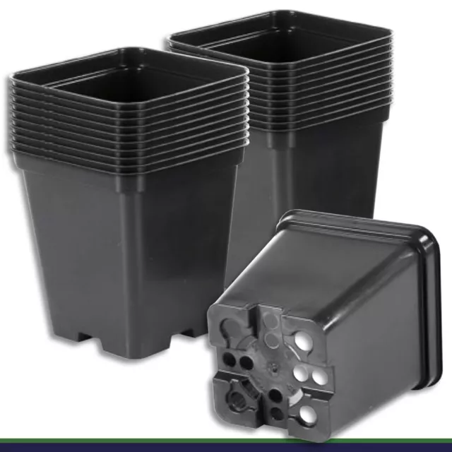 Pot de Fleur 20 x 0,5 L Noir 9x9x9, 7cm Pot de Fleurs Bac à Plantes Fleurs