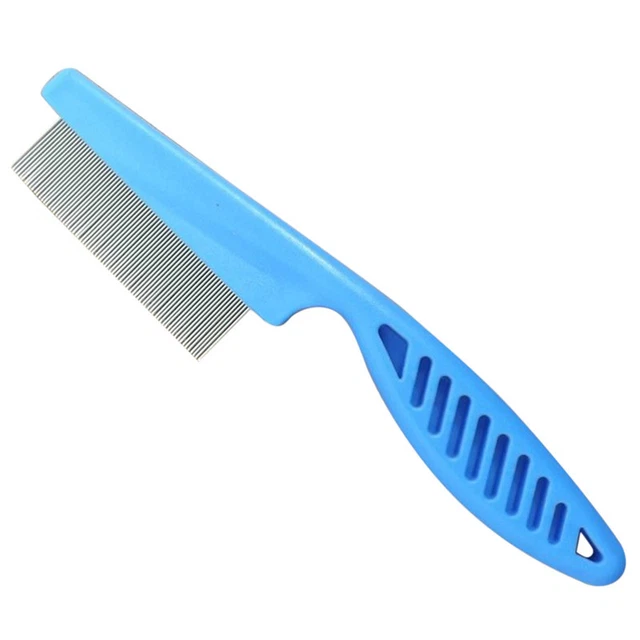 Cat Dog Metal Nit Head Hair Pet Lice Comb Fine Toothed Flea Flee HandleY^y^