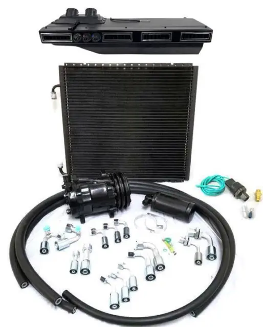 Gearhead Slimline AC Heat Defrost Air Conditioning Kit + Compressor & Fittings