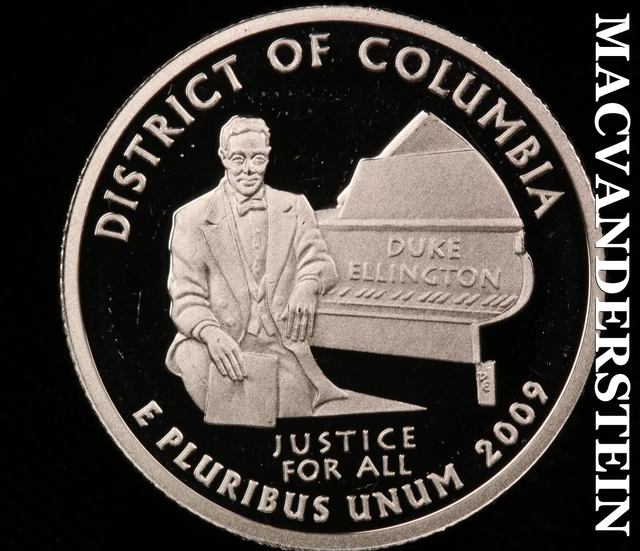 2009-S Silver District of Colombia Quarter-Gem Proof Lustrous #O275