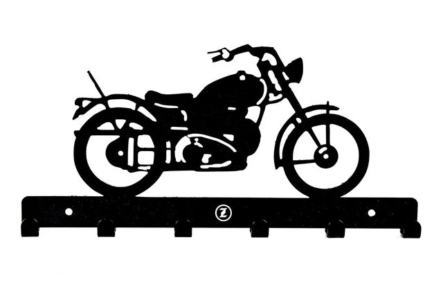 Style Bike Metal Key Holder Key Rack Wall Mounted Cloth Hanger Key Hanging Black