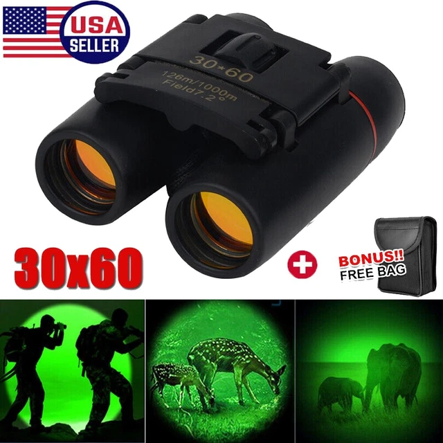 30X60 DAY/NIGHT VISION Binoculars Goggles Hunting Folding Telescope