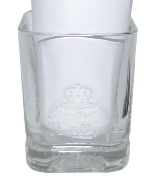Crown Royal Whiskey Glass Clear Square Cocktail Bourbon 8 OZ Crown 2000 Vintage