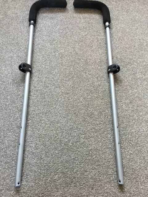 Genuine Maclaren Twin Rally Double Pushchair Complete Handles Pair Brand New