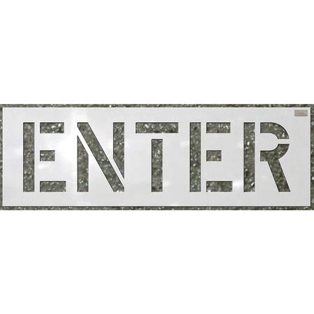 C.H. HANSON 70080 Stencil,Enter,6 x 4 In.