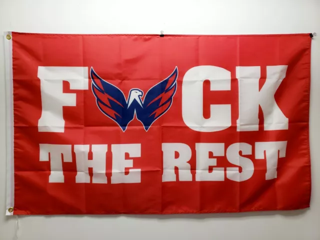 Washington Capitals Flag 3ftx5ft Capitals  Red F The Rest Flag Banner NHL 🔥🔥