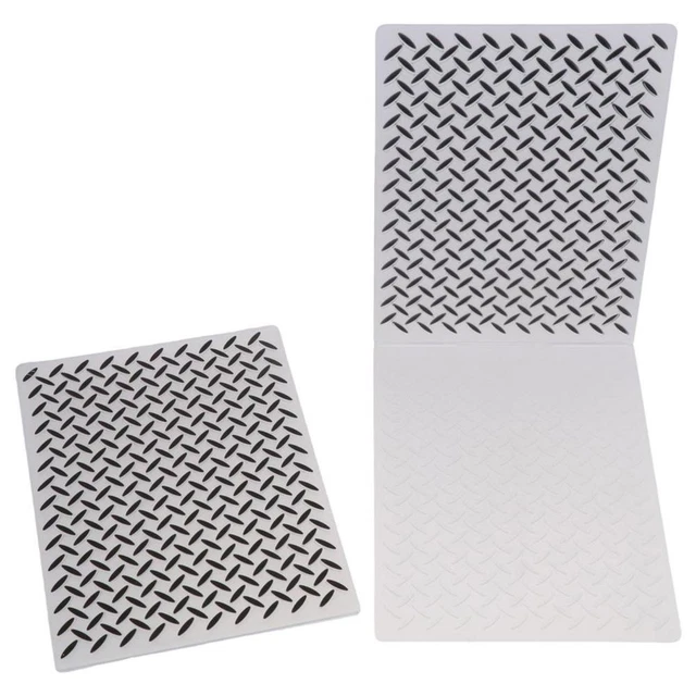 Lot de 2 dossiers de gaufrage en plastique pour textures décoratives