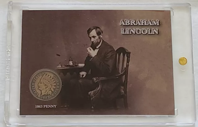2019 Historic Autograph Abraham Lincoln Civil War 1863 Indian Head Penny Coin SP