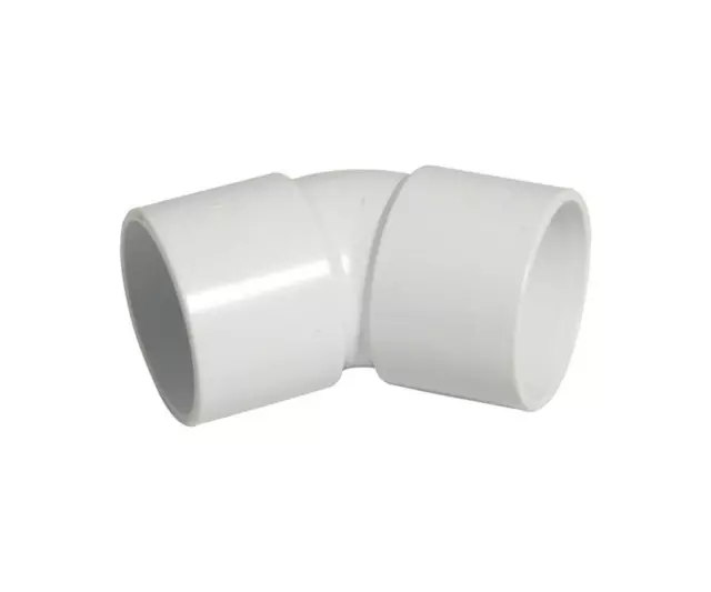 FLOPLAST WS18WH 32MM (36mm) ABS SOLVENT WELD WASTE - 135° (45°) BEND - WHITE