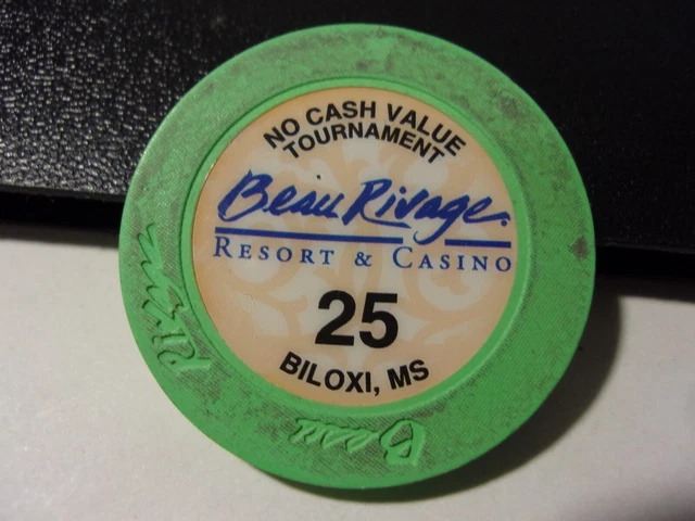 BEAU RIVAGE RESORT 25 NCV TOURNAMENT CASINO poker gaming chip - Biloxi