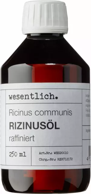 Huile De Ricin 250 Ml – Huile Pure De Wesentlich. – Soin Pour La Peau Et Les Che