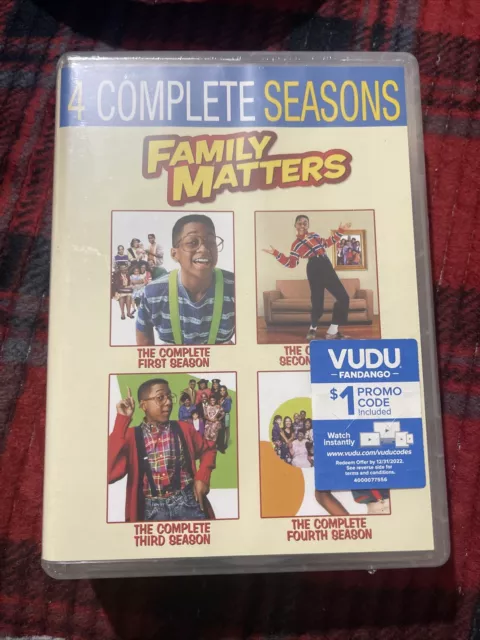 Family Matters Tv Series 1-4 Complete Seasons  Brand Nee Sealed Never Open