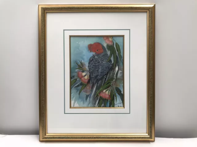 Original Watercolour On Board By Gayle Russell “Gang Gang Cockatoo” 2