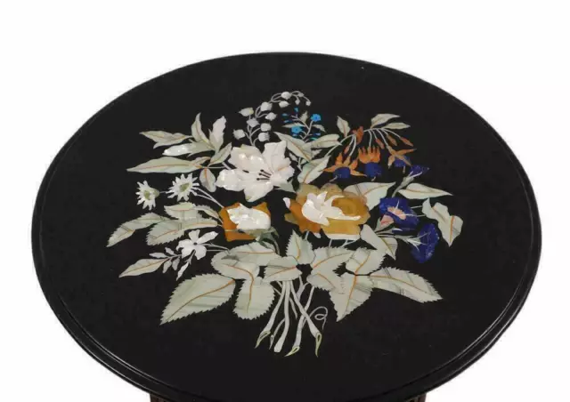 18" Table Marble Inlay Top pietra Dura Home garden coffee dining  Decor b75