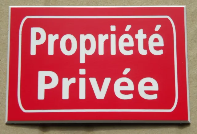 plaque gravée PROPRIETE PRIVEE PLAQUE SIGNALETIQUE Format 50 x 75 mm